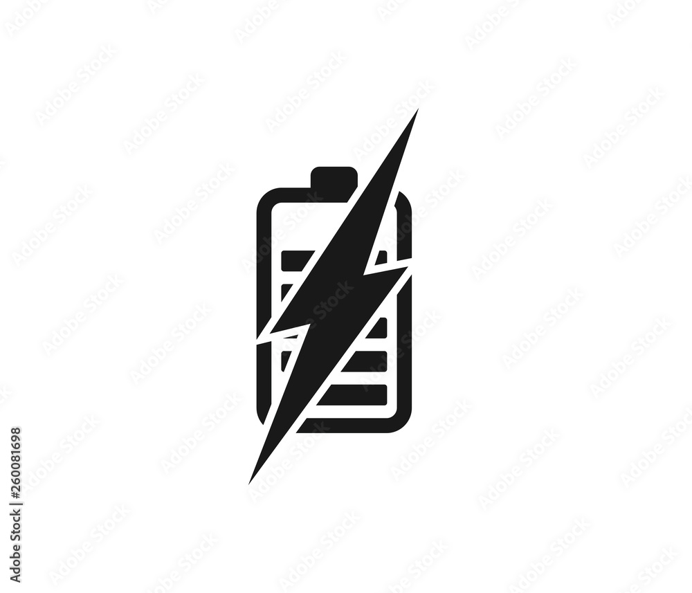 Smartphone battery quick charging icon Smartphone battery quick charging icon
