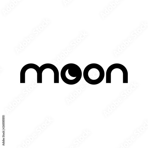 Moon, typographic design