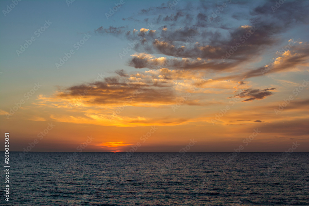 Sunset on the Rena Majore Beach Sunset on the Rena Majore Beach