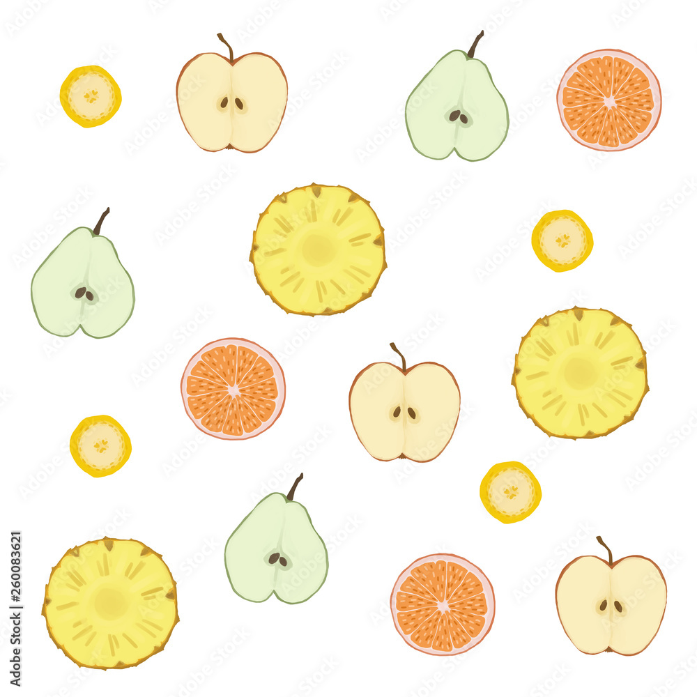 seamless background with fruits seamless background with fruits
