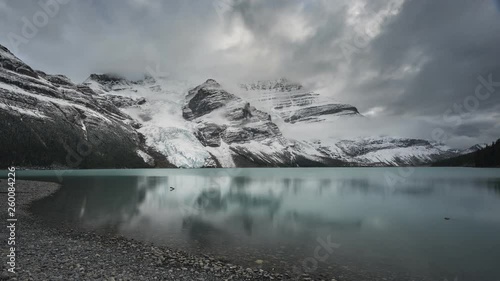 Timelapse of Berg lake in Mt Robson provincial park photo