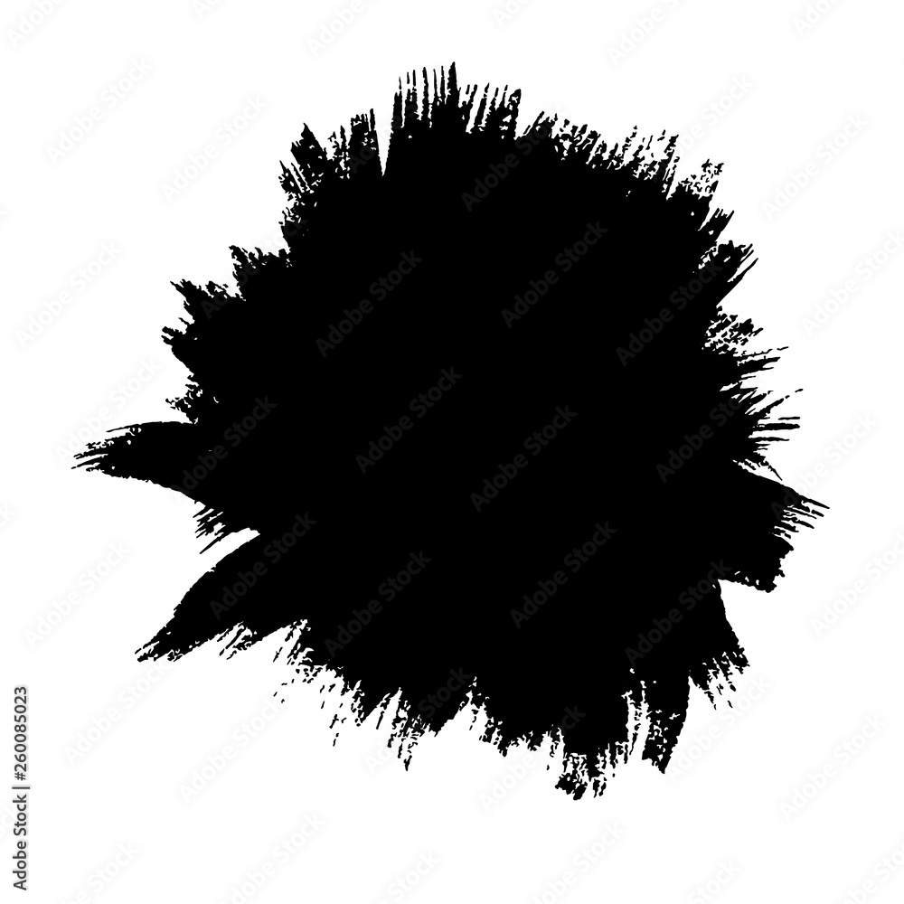 Abstract hand drawn ink dry brush banner. Vector illustration.