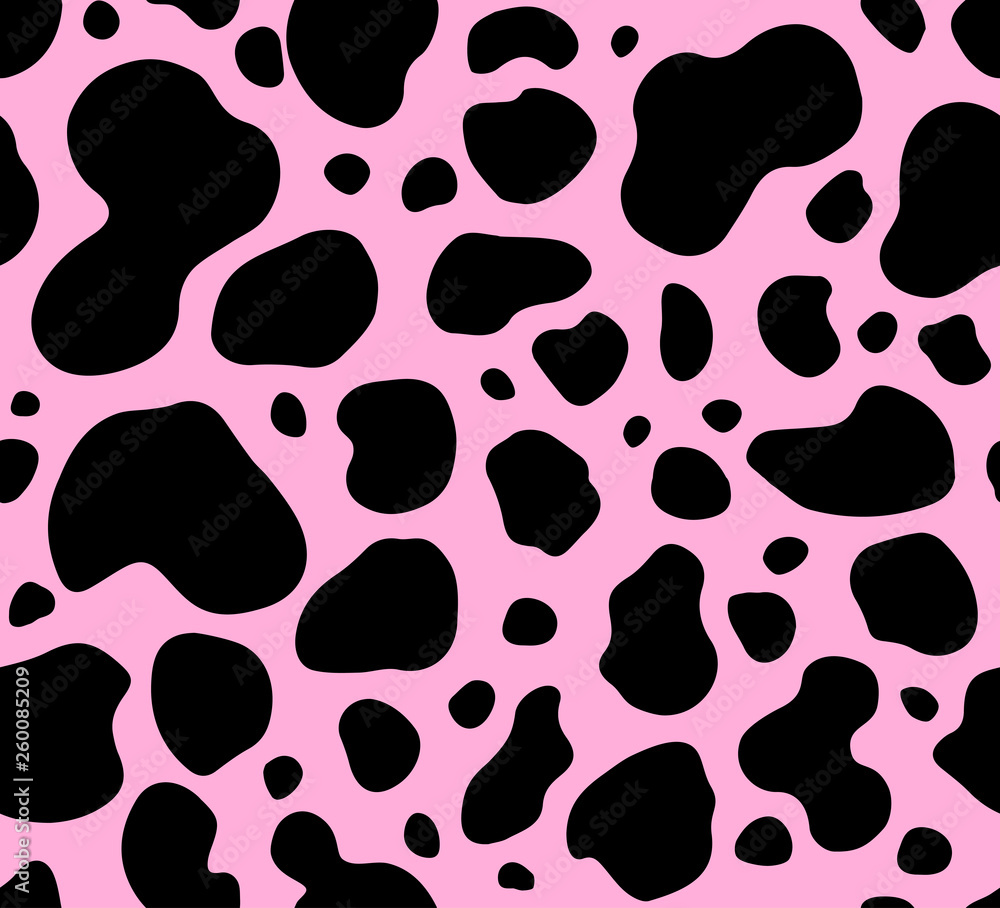 cow texture pattern repeated seamless pink and black lactic chocolate animal jungle print spot skin fur