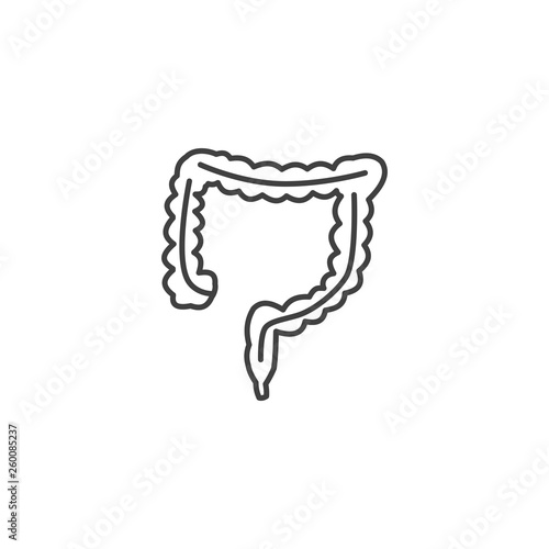 Intestines Vector Line Icons