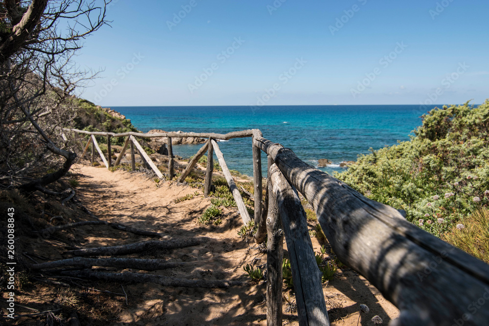 Footpath on the Sea in Sardinia