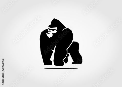 gorilla silhouette design vector