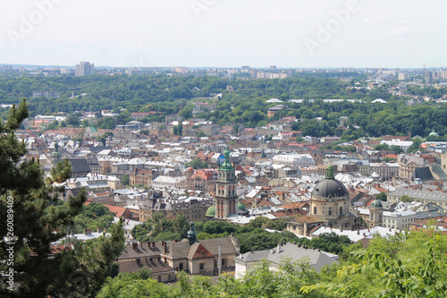 City of Lviv as seen from the top of High Castle Hill, Ukraine