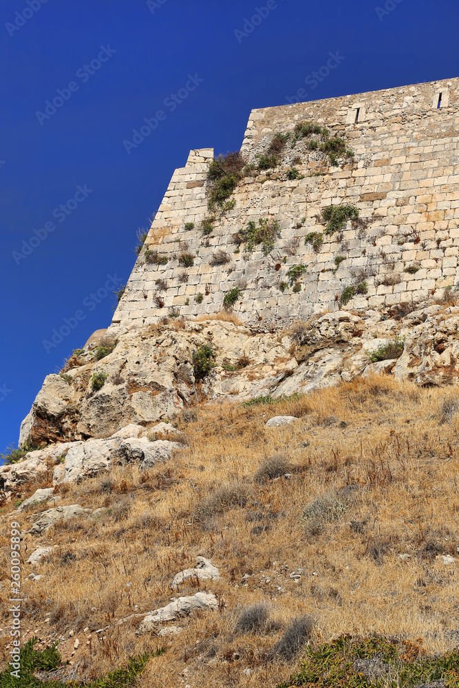 Venetian fortress Fortezza in Rethymno, Crete, Greece