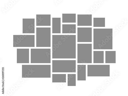 Mood board. Collage frames boards mosaic frame photos pallet display photomontage tools branding presentation photo, vector template