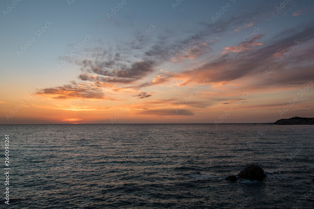 Fototapeta premium Sunset on the Rena Majore Beach