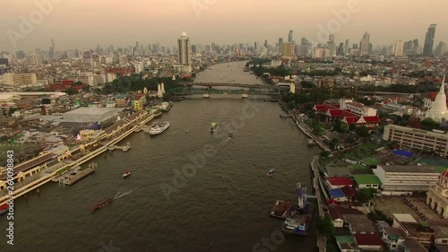 Chao Phraya River, Bangkok by Drone