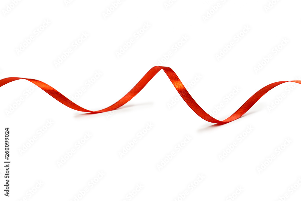 Red ribbon isolated on white Red ribbon isolated on white