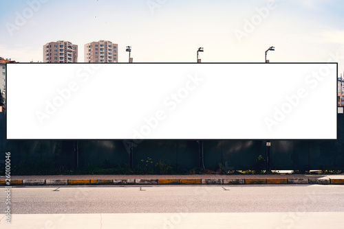 Photography Empty blank billboard in Istanbul City. Urban city setting.