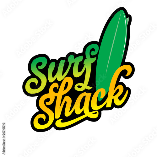 Canvas Print surf shack logo