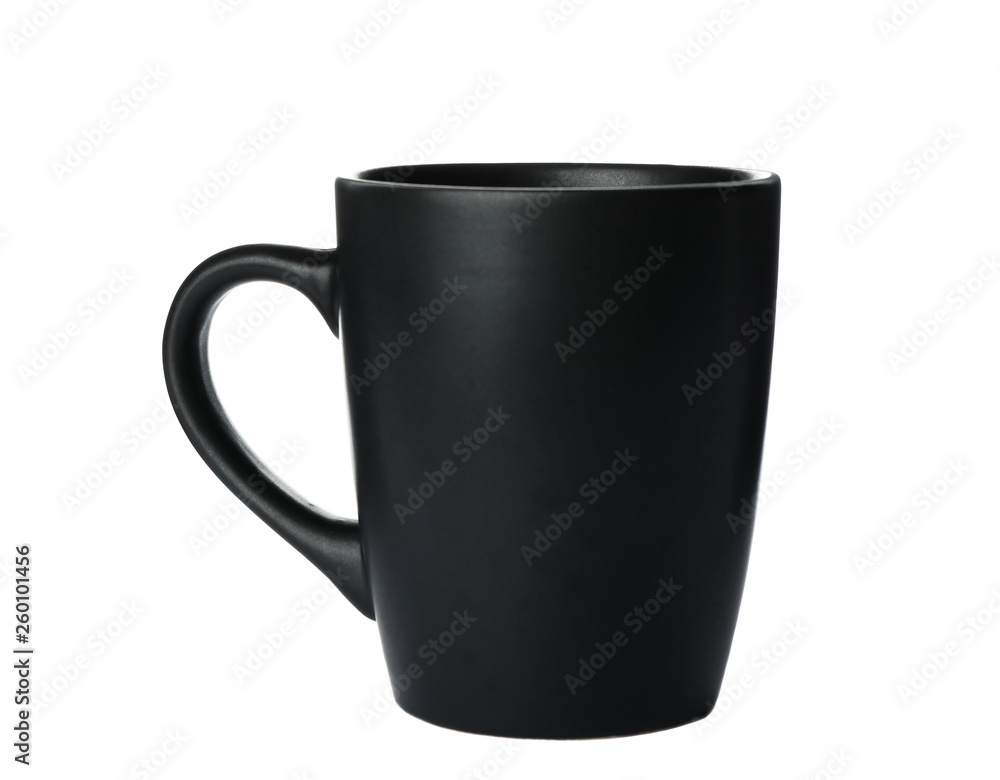 Empty black cup isolated on white background Empty black cup isolated on white background