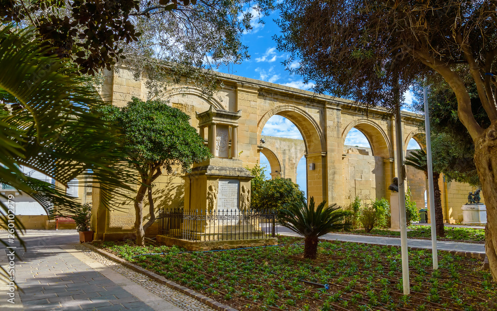 Fototapeta premium Upper Barrakka Gardens in Valletta, Malta