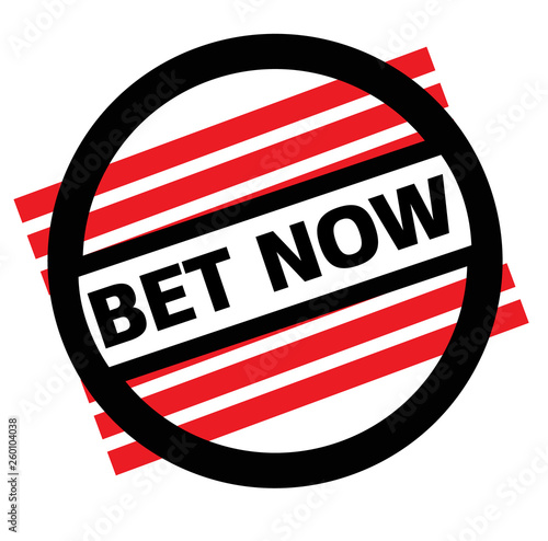 BET NOW stamp on white