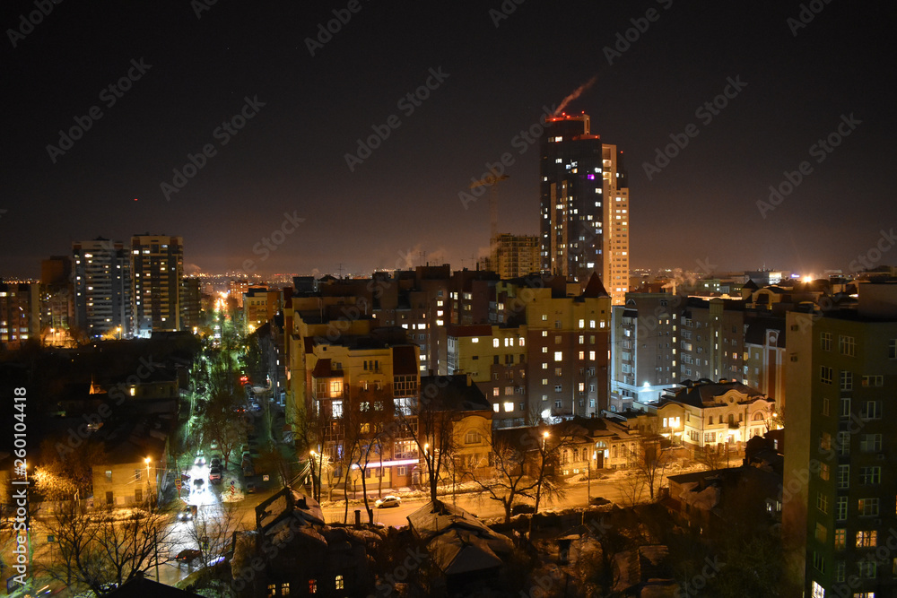 Obraz premium night city, winter