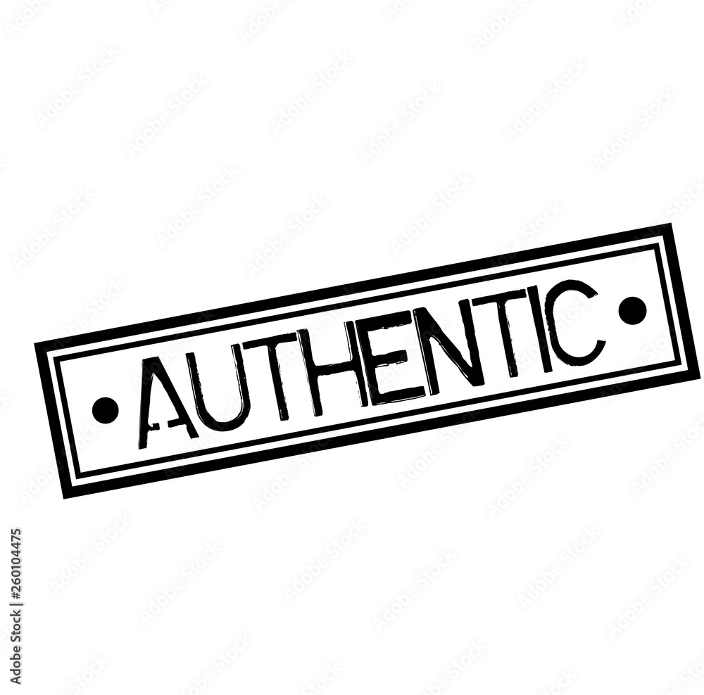 AUTHENTIC stamp on white AUTHENTIC stamp on white