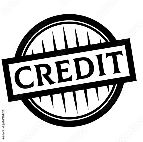 CREDIT stamp on white