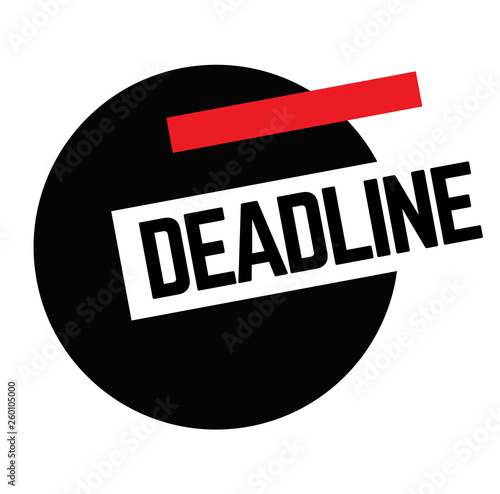 DEADLINE stamp on white