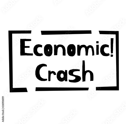 ECONOMIC CRASH stamp on white