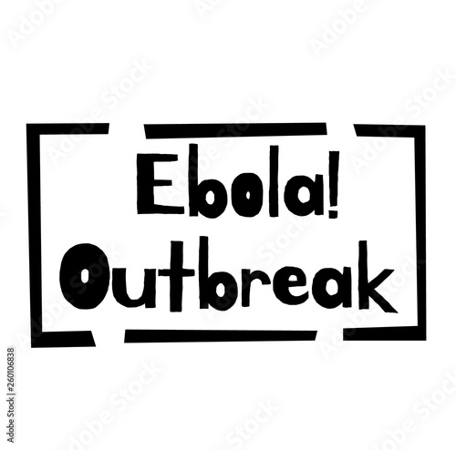 EBOLA OUTBREAK stamp on white