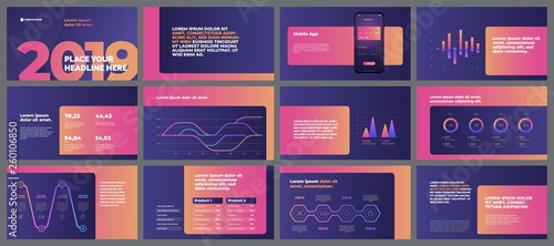 Colorful presentation templates elements. Vector infographics. Eps 10.