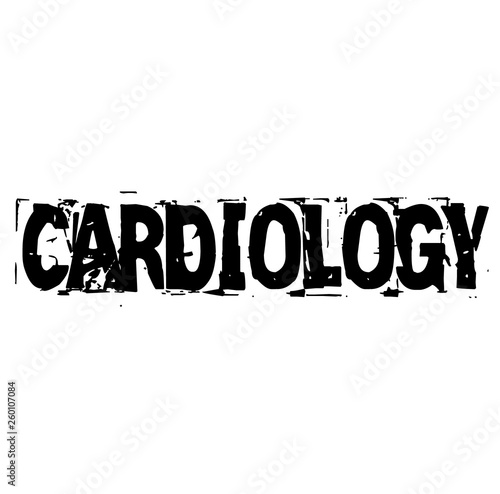 CARDIOLOGY stamp on white