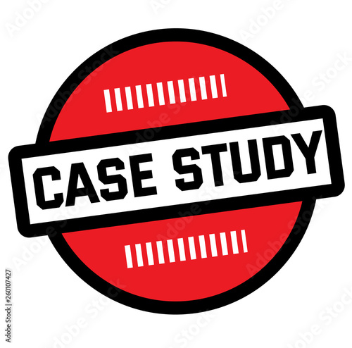 CASE STUDY stamp on white