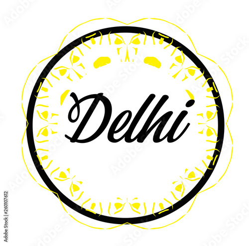 DELHI stamp on white