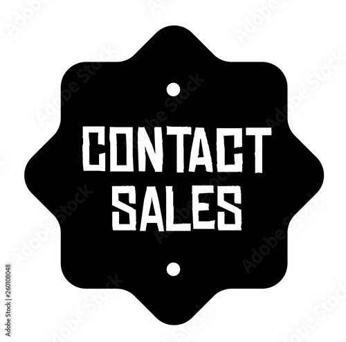 CONTACT SALES stamp on white