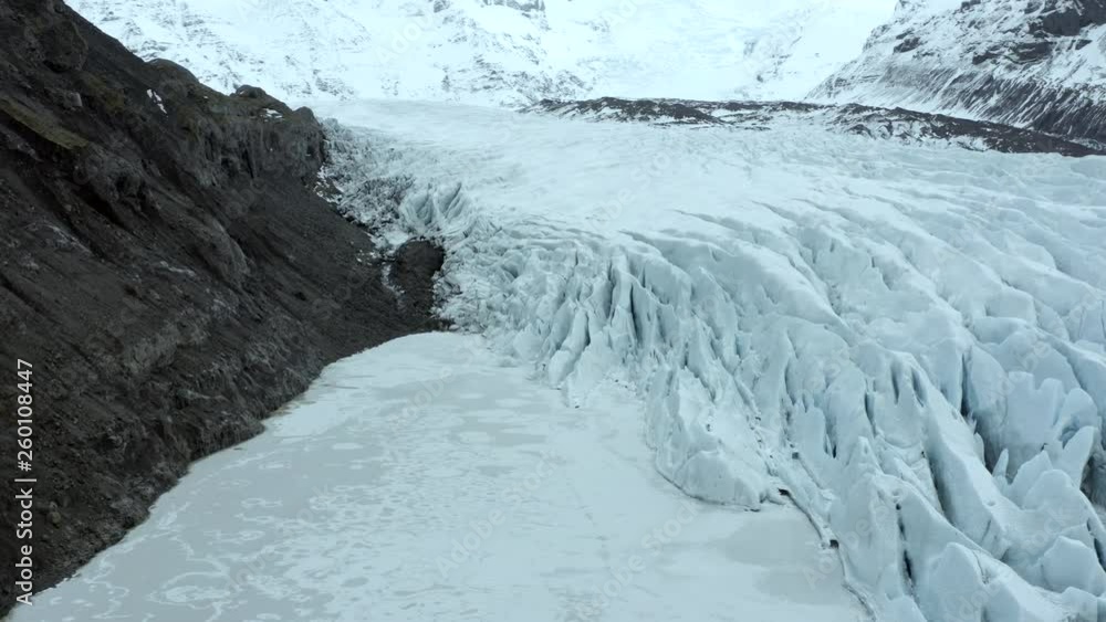 Aerial View of a Giant Glacier in Iceland During the Winter Aerial View of a Giant Glacier in Iceland During the Winter
