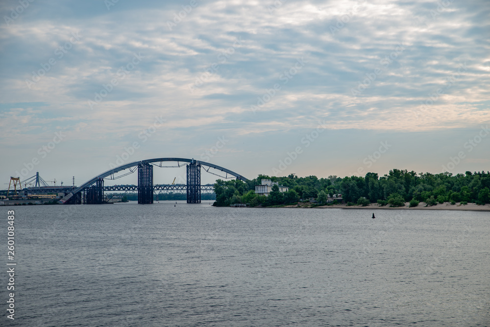 Fototapeta premium bridge cross river at morning