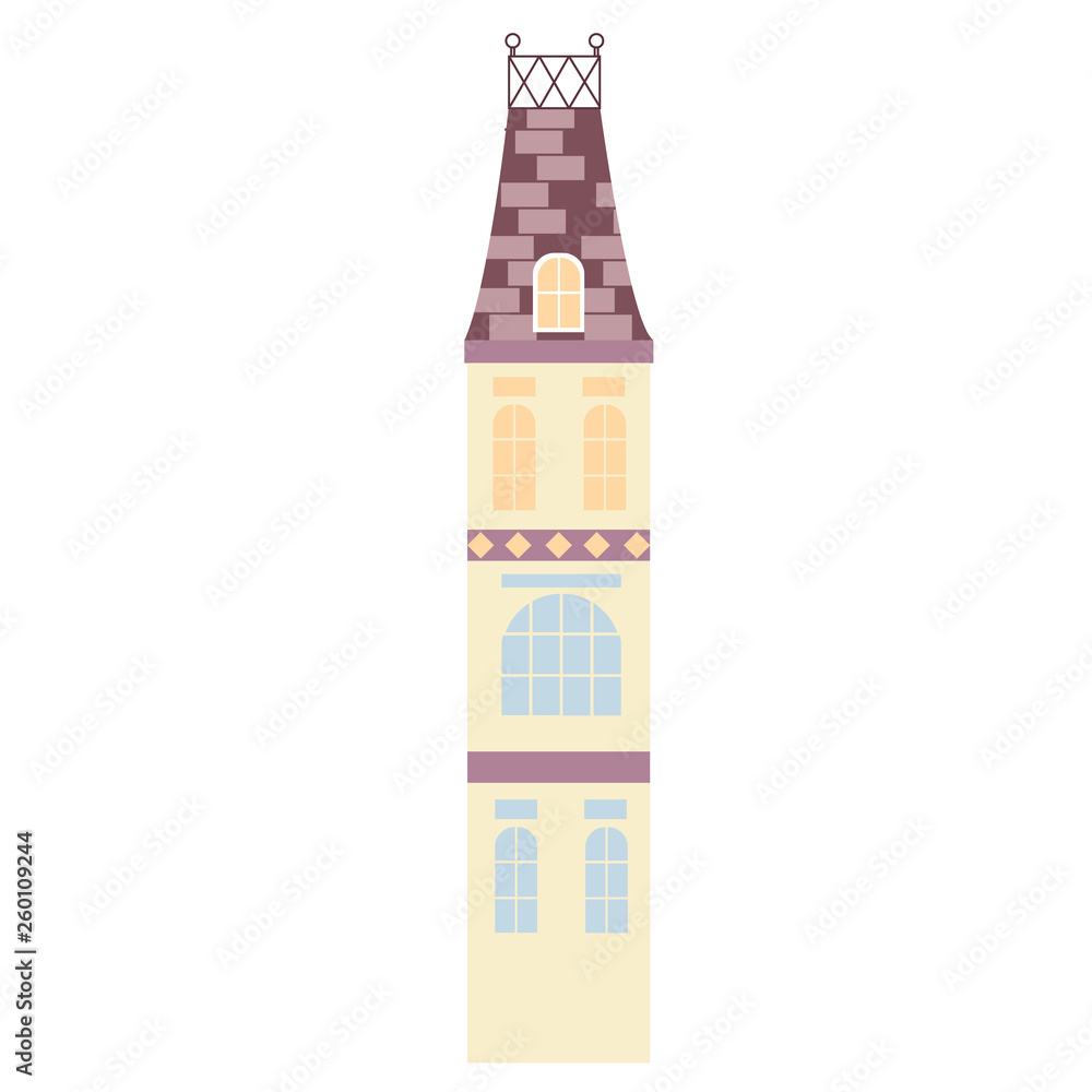 Fototapeta premium cute house flat illustration