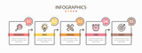 Infographics design template with 5 options or steps.
