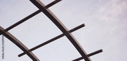 Metal Beams Against the Sky