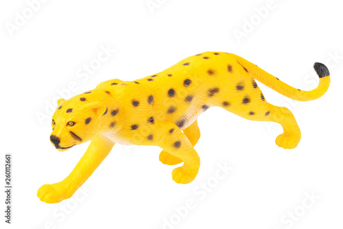 toy jaguar isolated on a white background