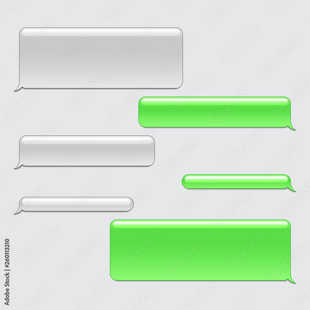 Phone chat bubbles icons detailed vector set Phone chat bubbles icons detailed vector set