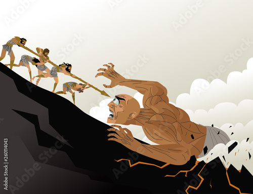 Foto odisseus fighting the cyclops
