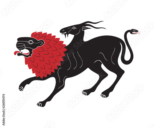 Chimera ancient greek style tribal design