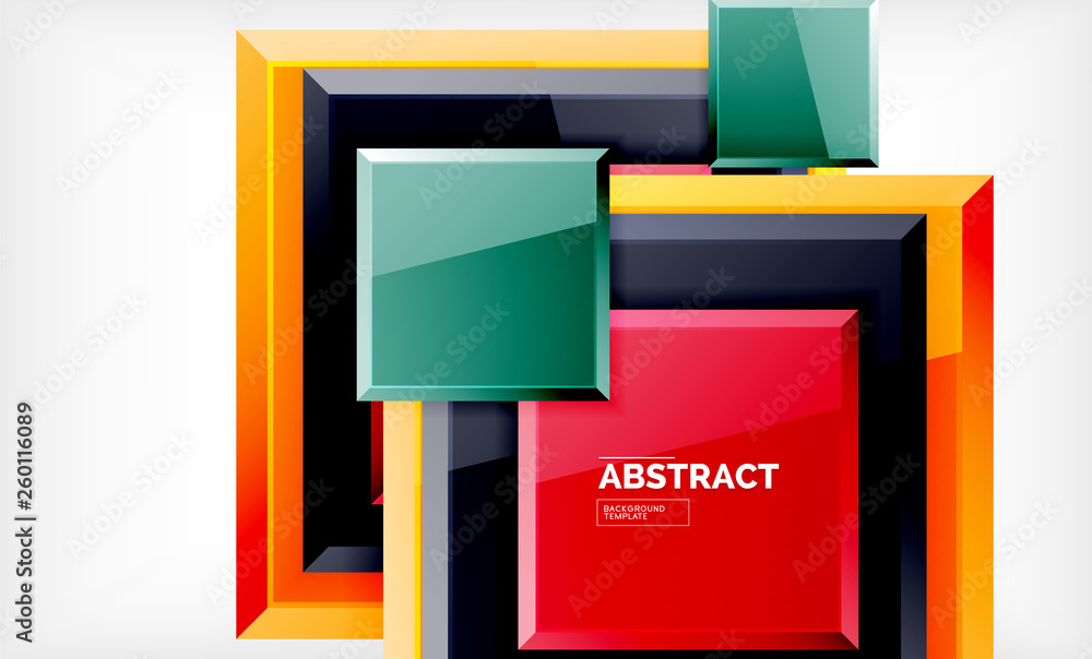 Square abstract background, glossy geometric design Square abstract background, glossy geometric design