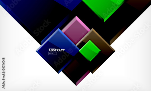 Geometric abstract background, modern square design