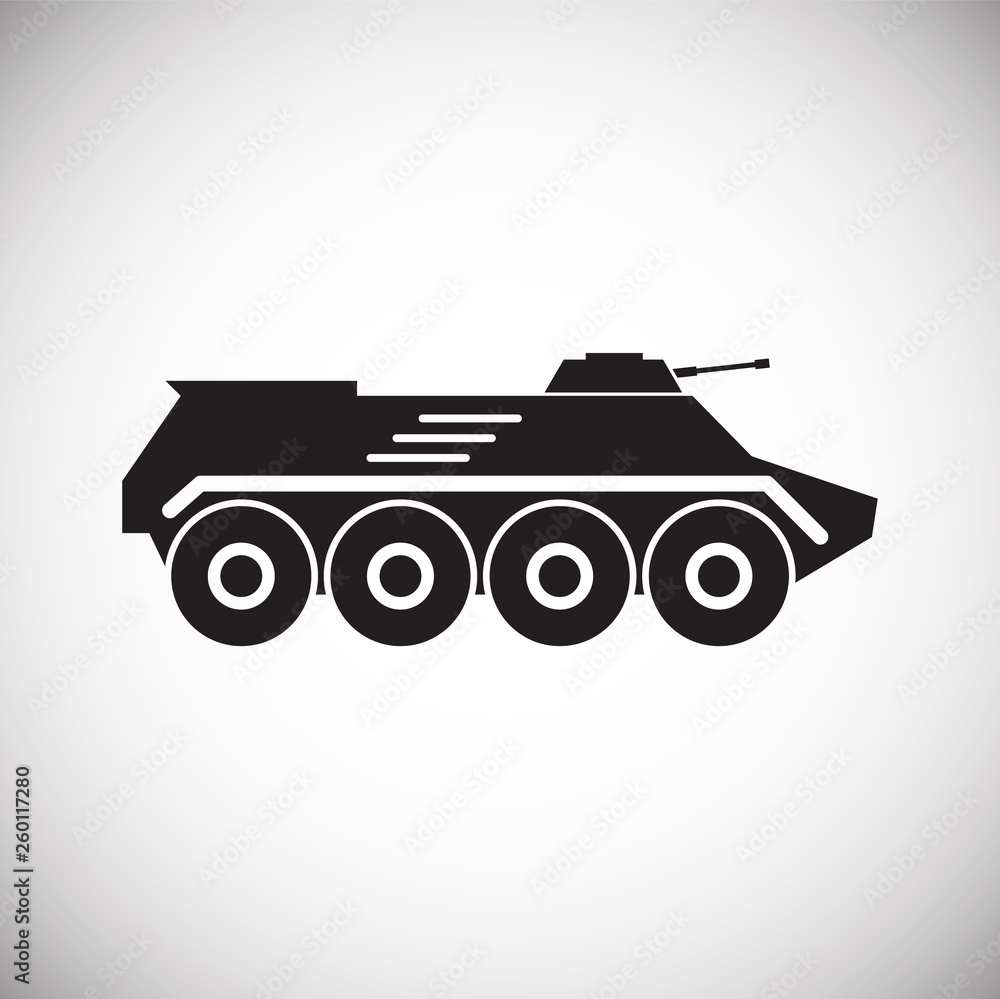 Military vehicle icon on background for graphic and web design. Simple vector sign. Internet concept symbol for website button or mobile app. Military vehicle icon on background for graphic and web design. Simple vector sign. Internet concept symbol for website button or mobile app.