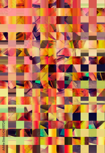 Colorful Abstract Pixel Pattern