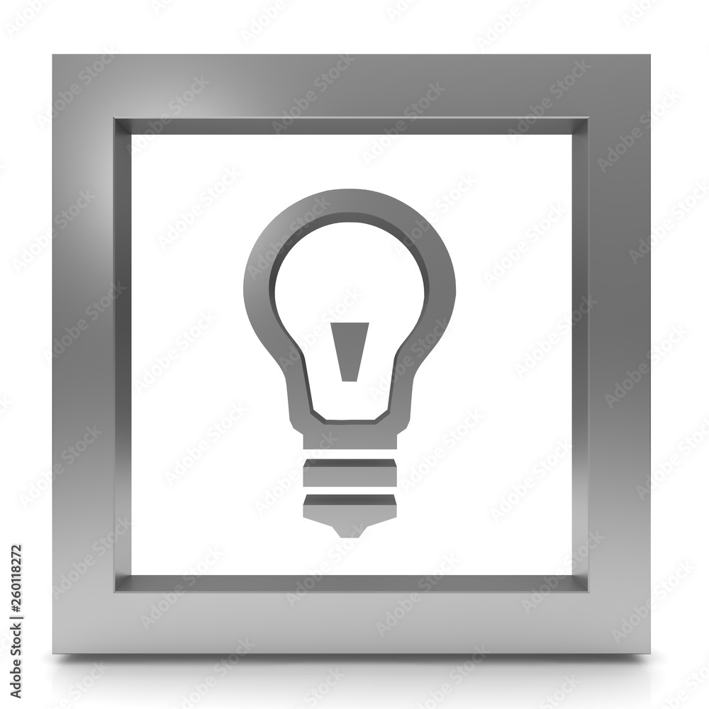 ideas sign icon light bulb symbol silver 3d rendering isolated on white background ideas sign icon light bulb symbol silver 3d rendering isolated on white background