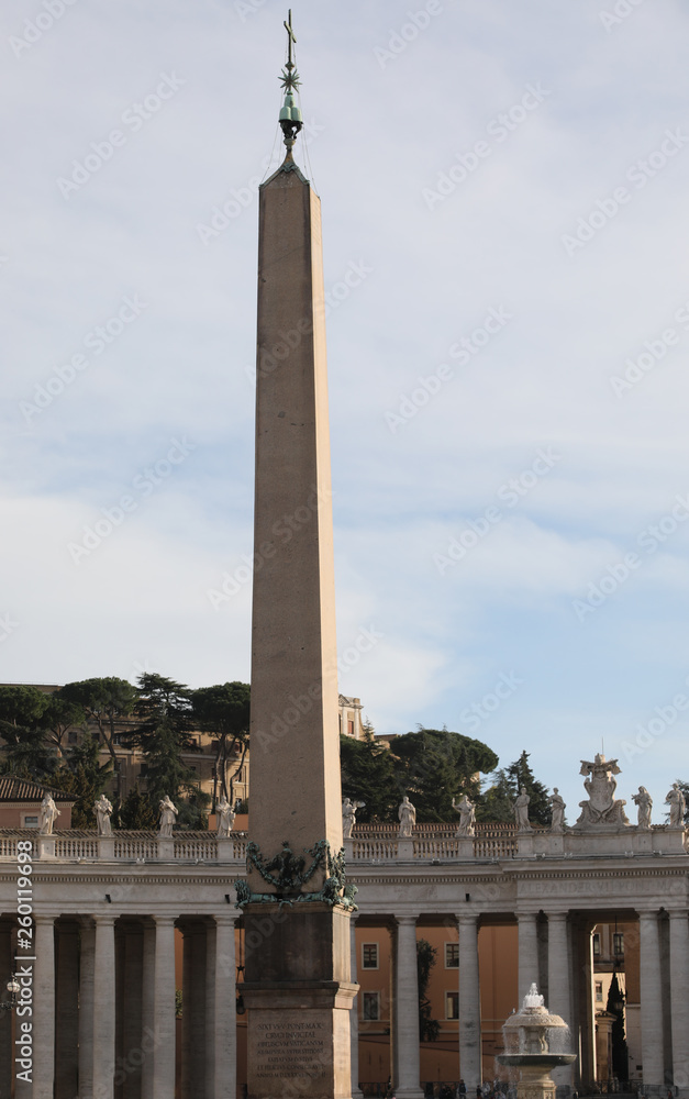 eyptian obelisk in Saint Peter Square in Vatican