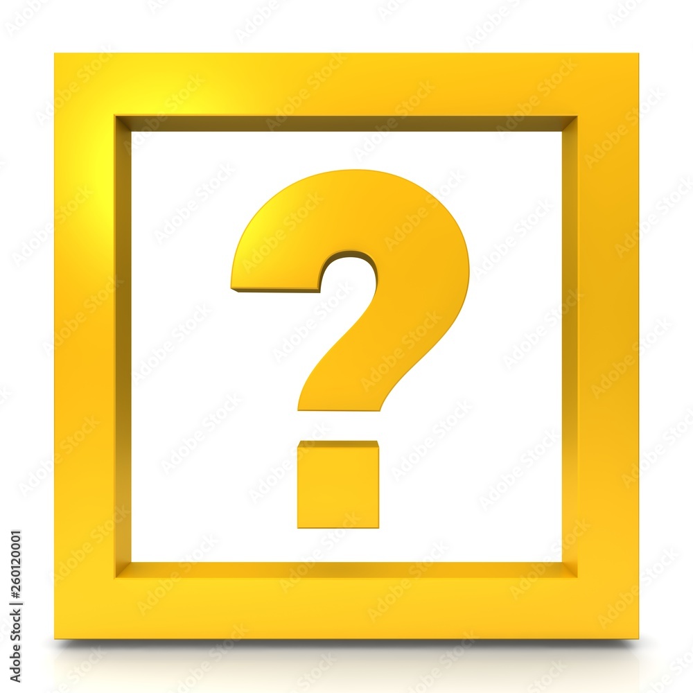 question mark interrogation point gold yellow 3d render icon sign symbol question mark interrogation point gold yellow 3d render icon sign symbol