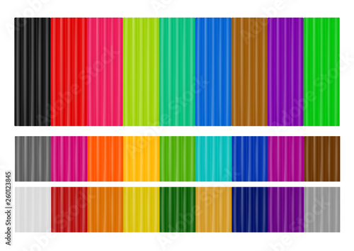 Colored plasticine in a vector on a white background.Multi-colored plasticine for modeling.