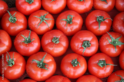 Red tomatoes for food background